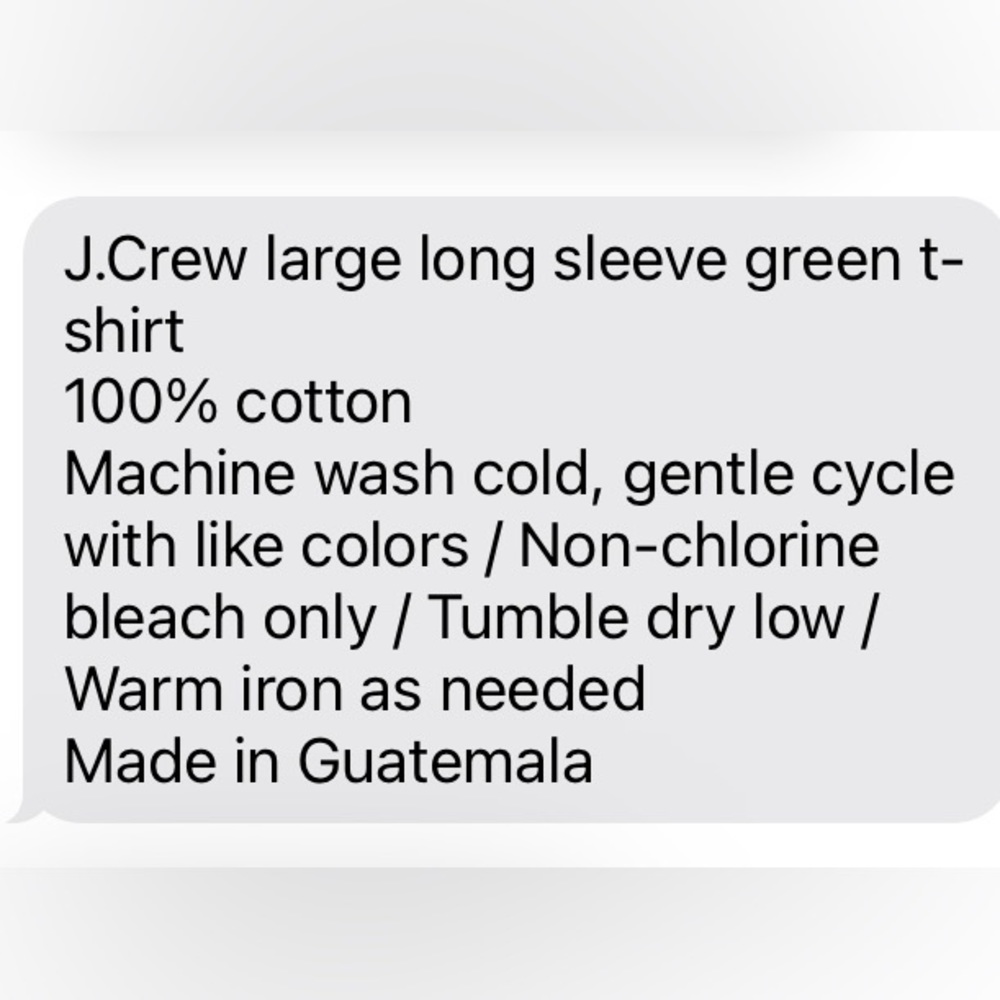 J.Crew long sleeve t-shirt dark army green Size L - Picture 6 of 6